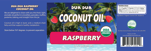 Raspberry Coconut Oil - Dua Dua Coconut Products